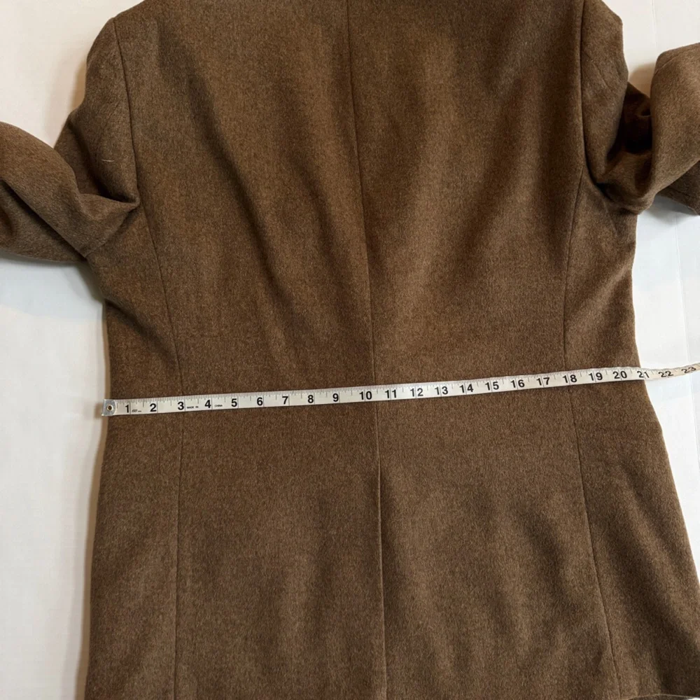 Stafford Executive Jacket Mens Brown 100% Camel Hair Two Buttons Blazer Size 42R